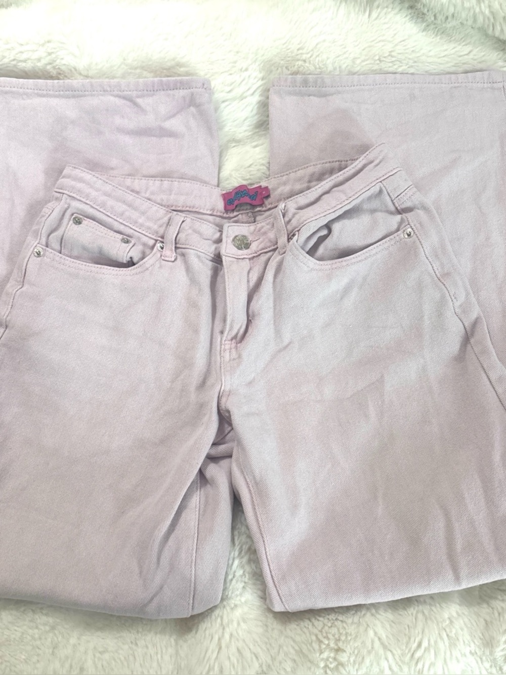Light pink edikted low rise jeans
